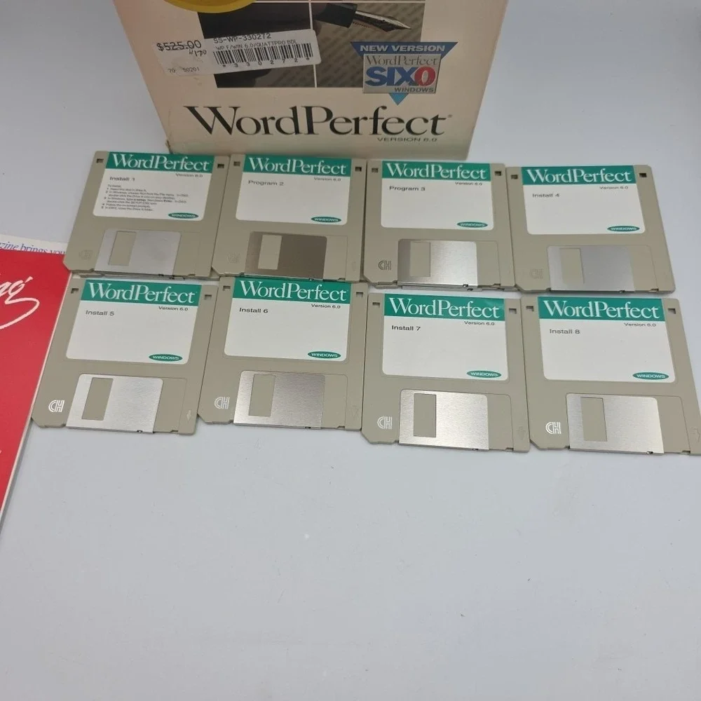 WordPerfect 6.0a for Windows CD-ROM 1993 Vintage Software
